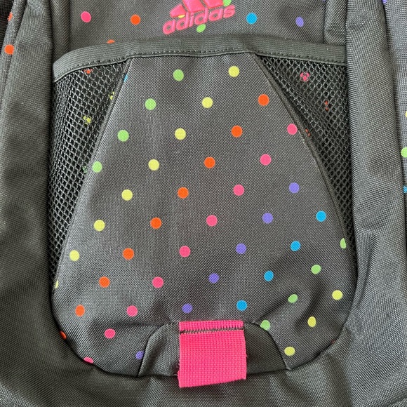 Adidas Black Colorful Polka Dot Backpack - Picture 14 of 15